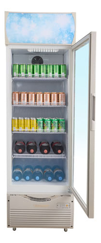 Heladera-Exhibidora-Vertical-Telefunken-Exhibidora-Tfk-ex330-330 l-1-Puerta-Blanca-63-Cm-De-Ancho-220v