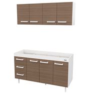 Combo Mueble Cocina Mosconi 1,40m Sin Bac Blanco Carva Mezzo