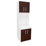 Aparador Columna Cocina Mosconi 4 Pue Blanco Chocolate