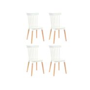 Set de 4 Sillas de Diseño Windsor Blancas