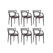SET 6 SILLAS DE DISEÑO ALLEGRA COLOR NEGRO