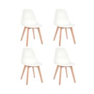 Set 4 Sillas Eames Patas Reforzadas Blancas