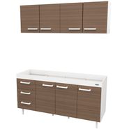 Combo Mueble Cocina Mosconi 1,60m Sin Bac Blanco Carva Mezzo