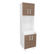 Aparador Columna Cocina Mosconi 4 Pue Blanco Carvalho Mezzo