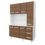 Mueble Cocina Mosconi 1,20m Organizador Melamin Blanco Mezzo