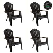 JUEGO DE 4 SILLONES MIAMI NEGRO ECOLOGICO