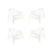 Juego de 4 Sillones Skarpo Blanco