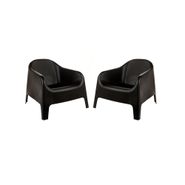 Juego de 2 Sillones Skarpo Negro Ecologico