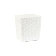 Mesa auxiliar Rattan Capri Blanco