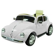 Auto A Bateria 12V Volkswagen Beetle Blanco Bebitos