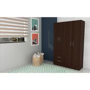 Placard Mosconi 4 Puertas 2 Cajones Choco 113x181 cm