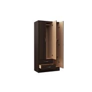 Placard Mosconi 2 Puertas 2 Cajones Choco 85x181 cm