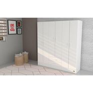 Placard Mosconi 6 Puertas 2 Cajones Blanco 169x181 cm