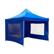 GAZEBO PLEGABLE IMPERMEABLE DE ALUMINIO 3X3 MTS AZUL