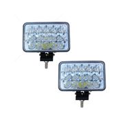 JUEGO DE FAROS LED RECTANGULAR - 45W - 15L - SPOT - LUZ DE LARGO ALCANCE