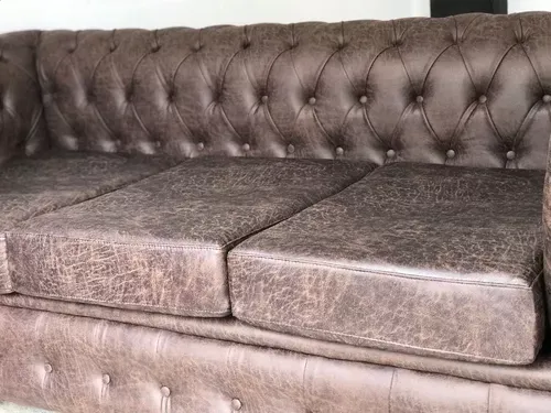 Sillon-Chesterfield-3-Cuerpos-Cuero-Tex-Chocolate---CUERO-TEX