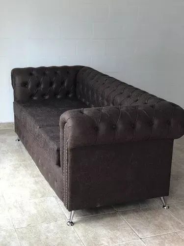 Sillon-Chesterfield-3-Cuerpos-Cuero-Tex-Chocolate---CUERO-TEX