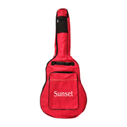 Funda Guitarra Acústica Sunset AB26-41 Impermeable Roja