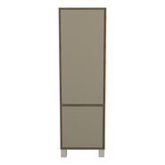 Mueble Biblioteca Moderna Nordica 2 Puertas Estantes 45 Cm C Color Nogal Gris