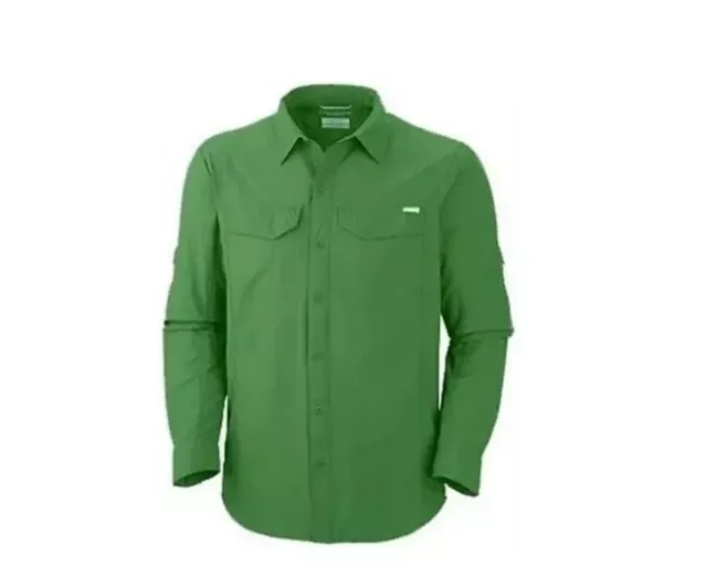 Camisa-Columbia-Silver-Ridge-Manga-Larga-Verde