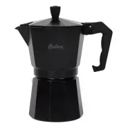 Cafetera Italiana Hudson Aluminio Total Black 9 Pocillos