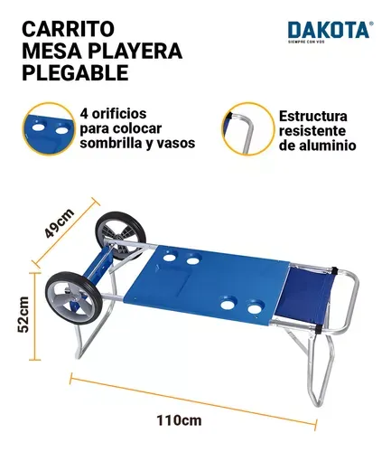 Mesa-Plegable-Carrito-De-Playa-Mor-Porta-Sillas-Aluminio