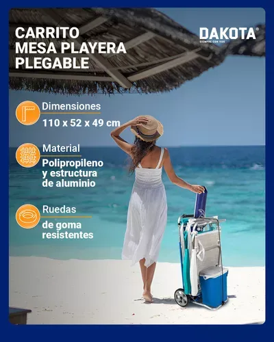 Mesa-Plegable-Carrito-De-Playa-Mor-Porta-Sillas-Aluminio