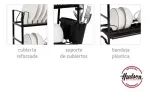 Hudson-Sp16-sp15-Secaplatos-2-Pisos-Acero-Color-Negro