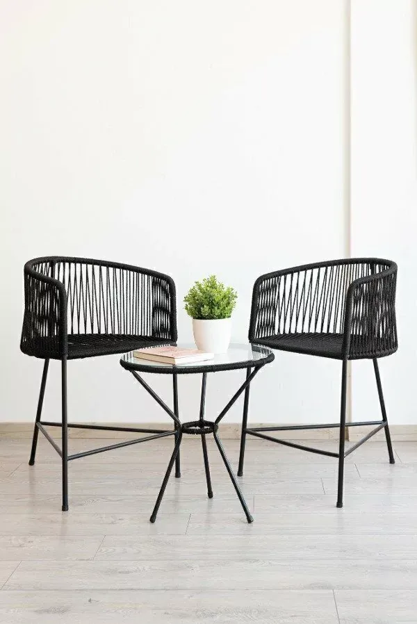 Combo-Gervasoni-Reducido-NEGRO-~-2-sillas---1-mesa-con-vidrio
