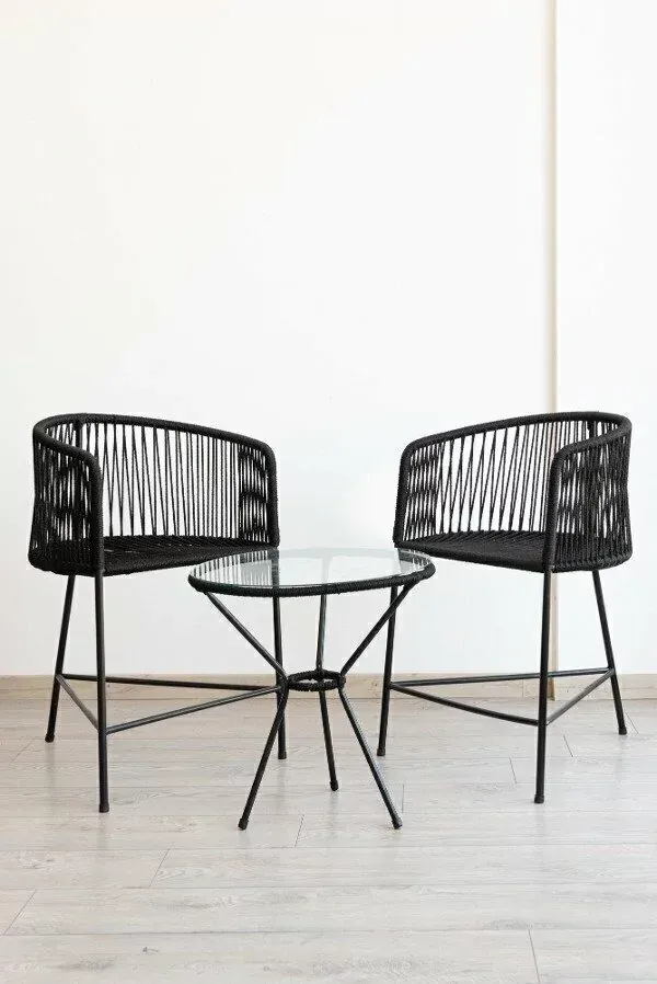 Combo-Gervasoni-Reducido-NEGRO-~-2-sillas---1-mesa-con-vidrio