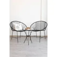 Combo Capri 2 sillas + Mesa NEGRO