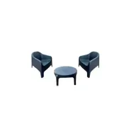 2 Sillones SKARPO + Mesa color Negro