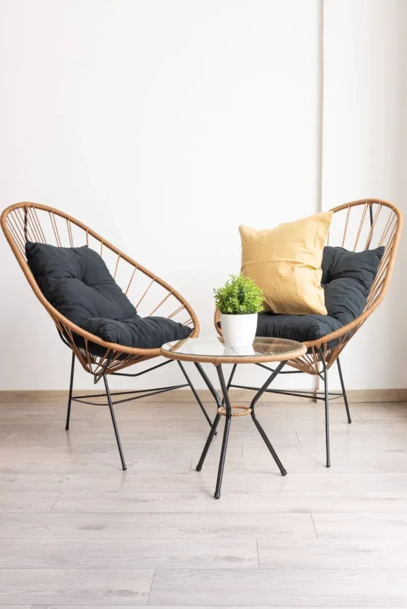 Combo-India-2-sillas---Mesa-NEGRO