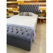 Baulera Pie De Cama Capitone Pana 1 Mts Calidad