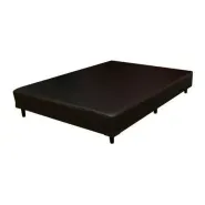 Base Sommier 1 1/2 Plaza Tapizado Ecocuero 100x190 Reforzado