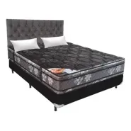 Conjunto Sommier 2 Plazas Deseo + Respaldo + 2 Alm