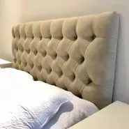 Respaldo Capitone Pana Calidad Premium 1 Mts