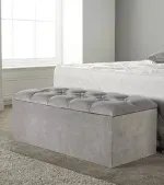 Baulera-Pie-De-Cama-Capitone-Pana-2-Plazas-140cm-