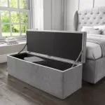 Baulera-Pie-De-Cama-Capitone-Pana-2-Plazas-140cm-