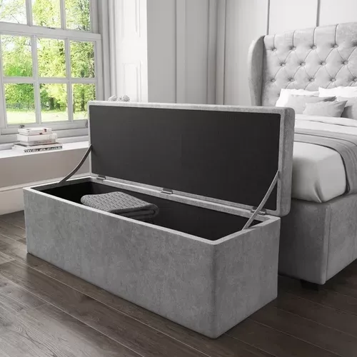 Baulera-Pie-De-Cama-Capitone-Pana-2-Plazas-140cm-