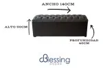 Baulera-Pie-De-Cama-Capitone-Pana-2-Plazas-140cm-