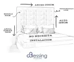 Respaldo-Sommier-Cuadrado-Chenille-King-200cm