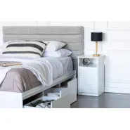 Respaldo Somier Chenille Canelon Horizontal 100cm