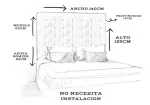 Respaldo-Sommier-Capitone-Tela-Chenille-2-Plazas-140-Cm