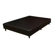 Base Sommier 2 Plazas Tapizado Eco-cuero 140x190 Reforzado