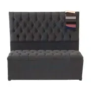 Respaldo Chenille 170cm + Baulera Pie De Cama 140cm Env Grat