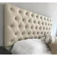 Base Sommier Eco Cuero 80cm + Respaldo 80cm + 1 Almohada