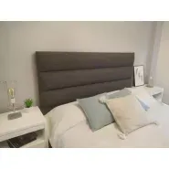 Respaldo Somier Chenille Canelon Horizontal 160cm Envio Grat