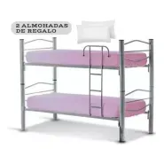 Cucheta De Caño Reforzada + 2 Colchones Espuma + 2 Almohadas