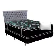 Conjunto Sommier Deseo 140x190 + Respaldo + 2 Alm Envio Grat